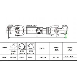Wałek WOM 045B - 90 cm / do 60 KM