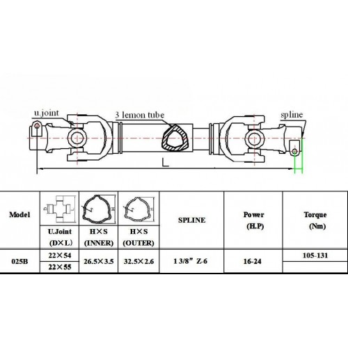 Wałek WOM 025B - 80cm / do 24 KM