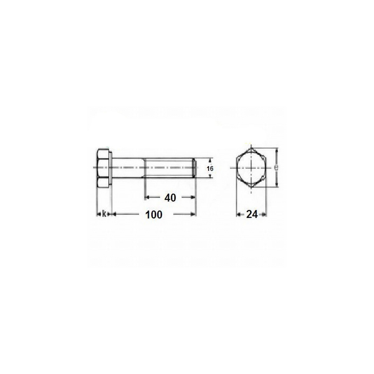 Śruba M16x100