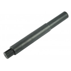 The shaft transmits the drive from the angular gear to the wheel of the V-belts