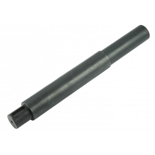 The shaft transmits the drive from the angular gear to the wheel of the V-belts