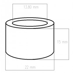 Tulejka M12 / 15 mm / noży typu Y kosiarki bijakowej EF / EFG / VF/EF