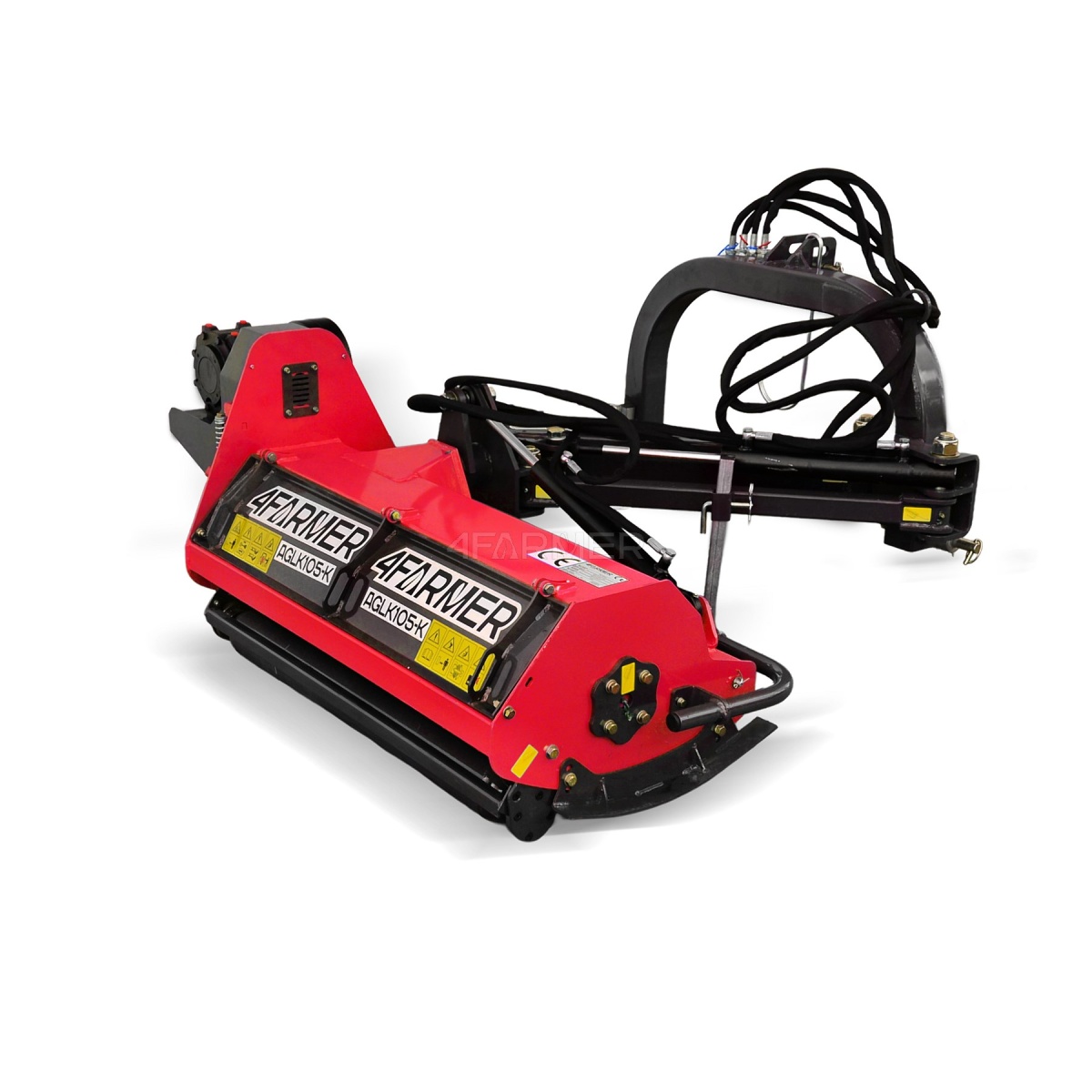 agfaghagl posterior lateral - AGLK-K 125 4FARMER lightweight flail mower on a boom - red